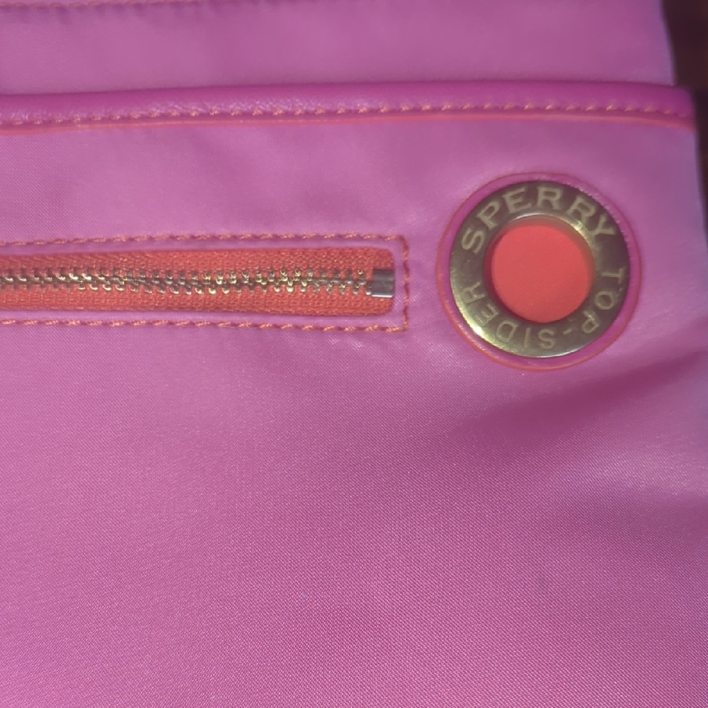 Sperry Vibrant Pink Crossbody with Orange Accents